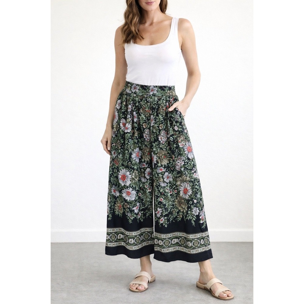 Vintage Floral Palazzo Pants - Picture 12 of 13